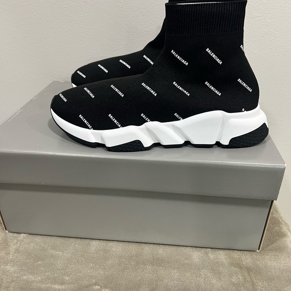 BALENCIAGA LOGO Sock Sneakers - Size 40 - Picture 6 of 7